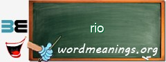 WordMeaning blackboard for rio